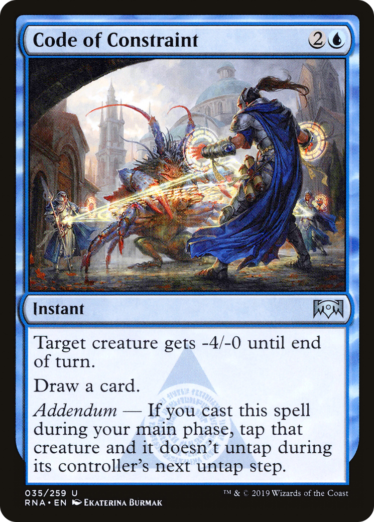 Code of Constraint (RNA-035) - Ravnica Allegiance Foil - Premium MTG Single from Wizards of the Coast - Just $0.08! Shop now at Game Crave Tournament Store