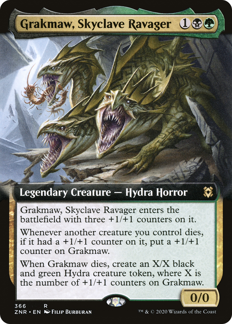Grakmaw, Skyclave Ravager (ZNR-366) - Zendikar Rising: (Extended Art) - Premium MTG Single from Wizards of the Coast - Just $0.09! Shop now at Game Crave Tournament Store