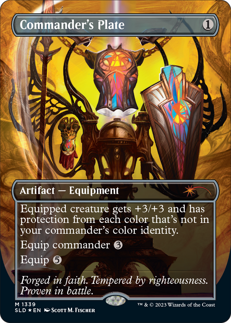 Commander's Plate (SLD-1339) - Secret Lair Drop (Borderless) Foil - Premium MTG Single from Wizards of the Coast - Just $45.08! Shop now at Game Crave Tournament Store