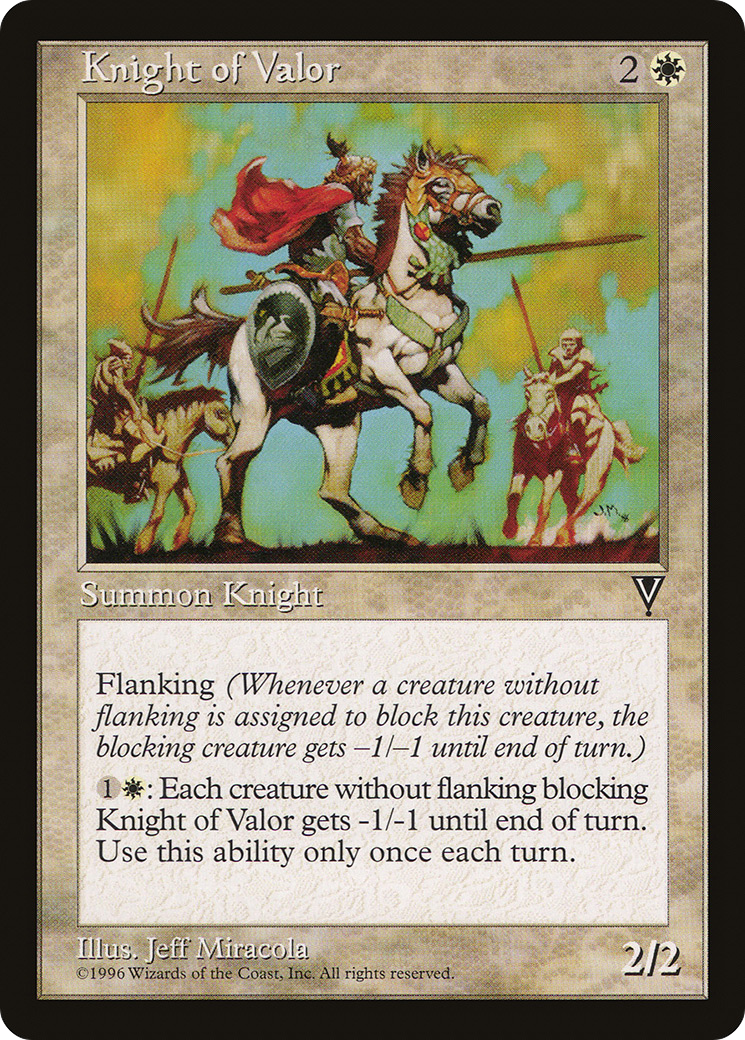 Knight of Valor (VIS-011) - Visions - Premium MTG Single from Wizards of the Coast - Just $0.08! Shop now at Game Crave Tournament Store