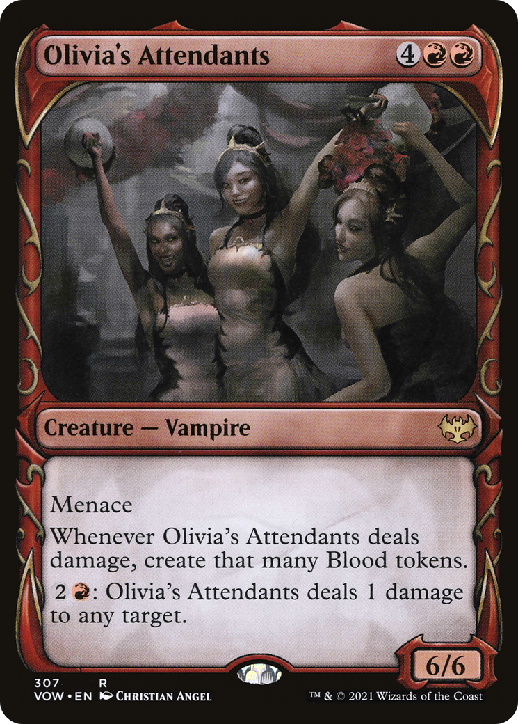 Olivia's Attendants (VOW-307) - Innistrad: Crimson Vow: (Showcase) Foil - Premium MTG Single from Wizards of the Coast - Just $0.28! Shop now at Game Crave Tournament Store