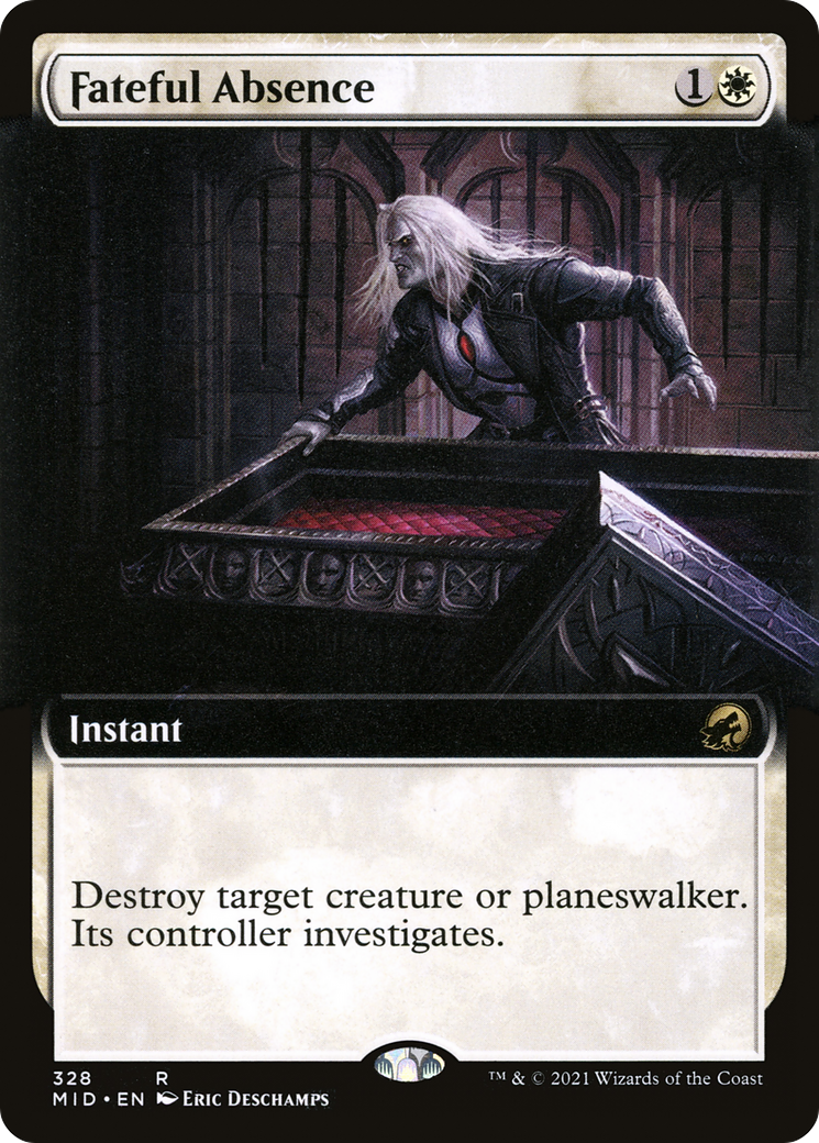 Fateful Absence (MID-328) - Innistrad: Midnight Hunt: (Extended Art) Foil - Premium MTG Single from Wizards of the Coast - Just $0.58! Shop now at Game Crave Tournament Store