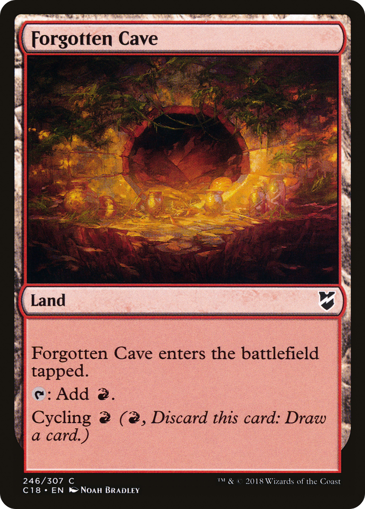 Forgotten Cave (C18-246) - Commander 2018 - Premium MTG Single from Wizards of the Coast - Just $0.08! Shop now at Game Crave Tournament Store