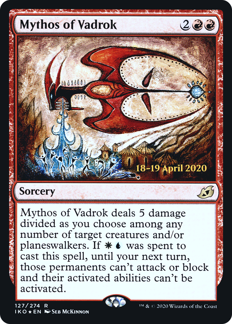 Mythos of Vadrok (PIKO-127S) - Ikoria: Lair of Behemoths Promos Foil - Premium MTG Single from Wizards of the Coast - Just $0.11! Shop now at Game Crave Tournament Store
