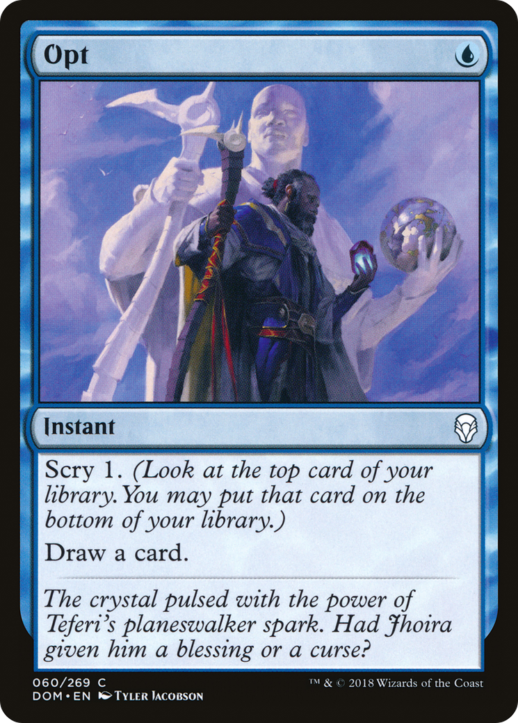 Opt (DOM-060) - Dominaria Foil - Premium MTG Single from Wizards of the Coast - Just $0.62! Shop now at Game Crave Tournament Store