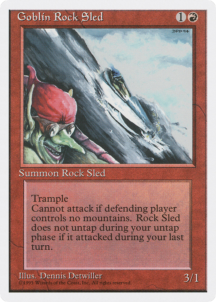 Goblin Rock Sled (4ED-199) - Fourth Edition - Premium MTG Single from Wizards of the Coast - Just $0.08! Shop now at Game Crave Tournament Store