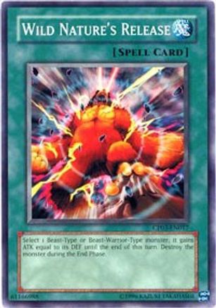 Wild Nature's Release (CP03-EN017) - Champion Pack 3 Unlimited - Premium Yugioh Single from Konami - Just $0.26! Shop now at Game Crave Tournament Store