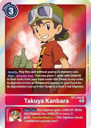 Takuya Kanbara (BT7-085) - Next Adventure Foil - Premium Digimon Single from Bandai - Just $0.40! Shop now at Game Crave Tournament Store