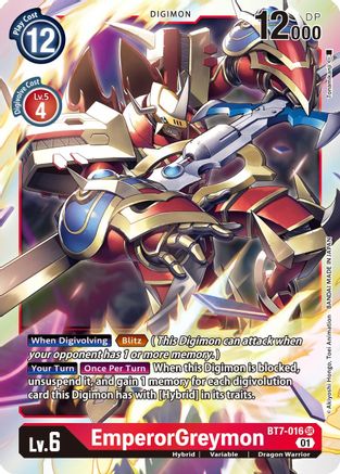 EmperorGreymon (BT7-016) - Next Adventure Foil - Premium Digimon Single from Bandai - Just $0.43! Shop now at Game Crave Tournament Store