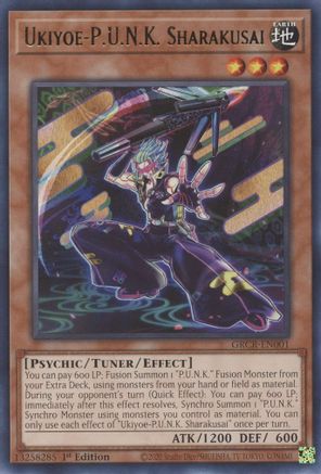 Ukiyoe-P.U.N.K. Sharakusai (GRCR-EN001) - The Grand Creators 1st Edition - Premium Yugioh Single from Konami - Just $0.25! Shop now at Game Crave Tournament Store