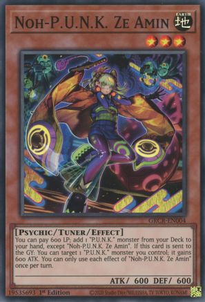 Noh-P.U.N.K. Ze Amin (GRCR-EN004) - The Grand Creators 1st Edition - Premium Yugioh Single from Konami - Just $0.08! Shop now at Game Crave Tournament Store