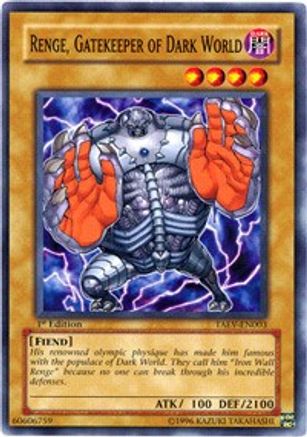 Renge, Gatekeeper of Dark World (TAEV-EN003) - Tactical Evolution Unlimited - Premium Yugioh Single from Konami - Just $0.25! Shop now at Game Crave Tournament Store