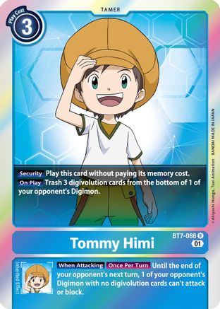 Tommy Himi (BT7-086) - Next Adventure Foil - Premium Digimon Single from Bandai - Just $0.25! Shop now at Game Crave Tournament Store