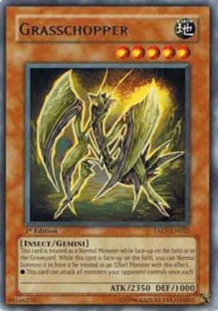 Grasschopper (TAEV-EN022) - Tactical Evolution 1st Edition - Premium Yugioh Single from Konami - Just $0.58! Shop now at Game Crave Tournament Store