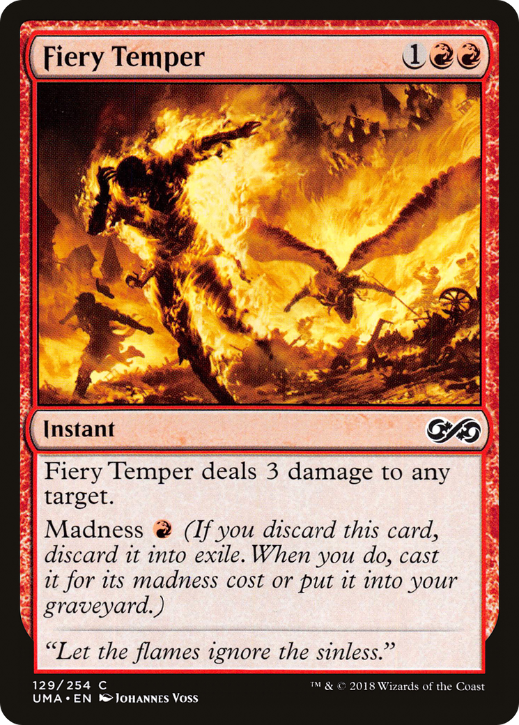Fiery Temper (UMA-129) - Ultimate Masters Foil - Premium MTG Single from Wizards of the Coast - Just $0.26! Shop now at Game Crave Tournament Store
