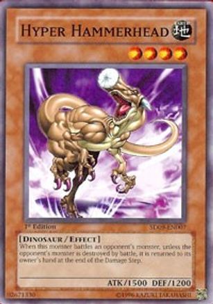 Hyper Hammerhead (SD09-EN007) - Structure Deck: Dinosaur's Rage 1st Edition - Premium Yugioh Single from Konami - Just $0.25! Shop now at Game Crave Tournament Store
