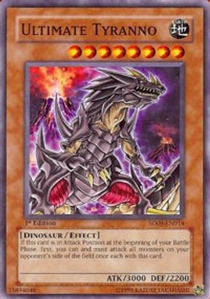 Ultimate Tyranno (SD09-EN014) - Structure Deck: Dinosaur's Rage 1st Edition - Premium Yugioh Single from Konami - Just $0.25! Shop now at Game Crave Tournament Store