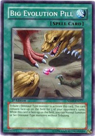 Big Evolution Pill (SD09-EN017) - Structure Deck: Dinosaur's Rage 1st Edition - Premium Yugioh Single from Konami - Just $0.25! Shop now at Game Crave Tournament Store