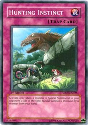 Hunting Instinct (SD09-EN028) - Structure Deck: Dinosaur's Rage 1st Edition - Premium Yugioh Single from Konami - Just $0.25! Shop now at Game Crave Tournament Store