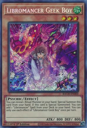 Libromancer Geek Boy (BACH-EN000) - Battle of Chaos 1st Edition - Premium Yugioh Single from Konami - Just $0.34! Shop now at Game Crave Tournament Store
