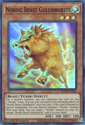 Nordic Beast Gullinbursti (BACH-EN011) - Battle of Chaos 1st Edition - Premium Yugioh Single from Konami - Just $0.25! Shop now at Game Crave Tournament Store