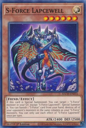 S-Force Lapcewell (BACH-EN016) - Battle of Chaos 1st Edition - Premium Yugioh Single from Konami - Just $0.25! Shop now at Game Crave Tournament Store