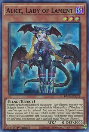 Alice, Lady of Lament (BACH-EN028) - Battle of Chaos 1st Edition - Premium Yugioh Single from Konami - Just $0.30! Shop now at Game Crave Tournament Store