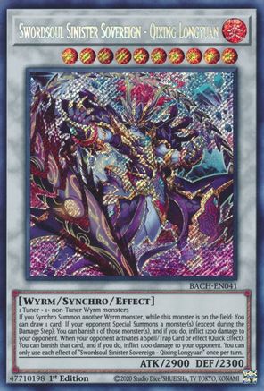 Swordsoul Sinister Sovereign - Qixing Longyuan (BACH-EN041) - Battle of Chaos 1st Edition - Premium Yugioh Single from Konami - Just $0.93! Shop now at Game Crave Tournament Store