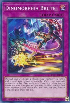 Dinomorphia Brute (BACH-EN070) - Battle of Chaos 1st Edition - Premium Yugioh Single from Konami - Just $0.25! Shop now at Game Crave Tournament Store