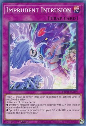 Imprudent Intrusion (BACH-EN079) - Battle of Chaos 1st Edition - Premium Yugioh Single from Konami - Just $0.25! Shop now at Game Crave Tournament Store