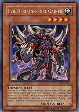 Evil Hero Infernal Gainer (GLAS-EN004) - Gladiator's Assault 1st Edition - Premium Yugioh Single from Konami - Just $0.96! Shop now at Game Crave Tournament Store