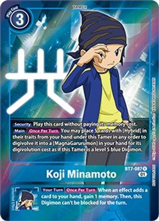 Koji Minamoto (Box Topper) (BT7-087) - Next Adventure Foil - Premium Digimon Single from Bandai - Just $1.81! Shop now at Game Crave Tournament Store