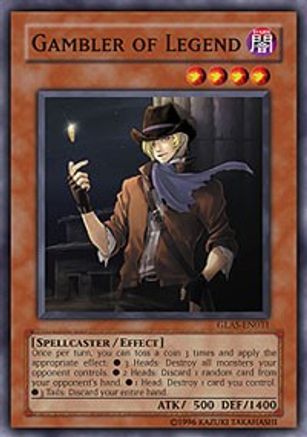 Gambler of Legend (GLAS-EN031) - Gladiator's Assault Unlimited - Premium Yugioh Single from Konami - Just $0.29! Shop now at Game Crave Tournament Store