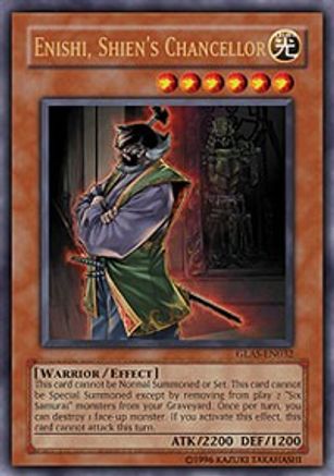 Enishi, Shien's Chancellor (GLAS-EN032) - Gladiator's Assault Unlimited - Premium Yugioh Single from Konami - Just $0.54! Shop now at Game Crave Tournament Store