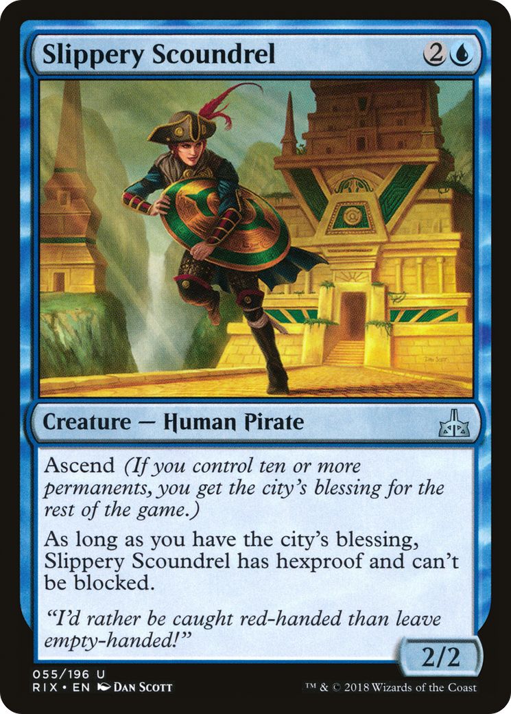 Slippery Scoundrel (RIX-055) - Rivals of Ixalan - Premium MTG Single from Wizards of the Coast - Just $0.25! Shop now at Game Crave Tournament Store