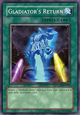 Gladiator's Return (GLAS-EN059) - Gladiator's Assault 1st Edition - Premium Yugioh Single from Konami - Just $0.25! Shop now at Game Crave Tournament Store