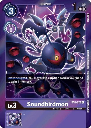 Soundbirdmon (Event Pack 2) (BT4-078) - Great Legend Foil - Premium Digimon Single from Bandai - Just $1.56! Shop now at Game Crave Tournament Store