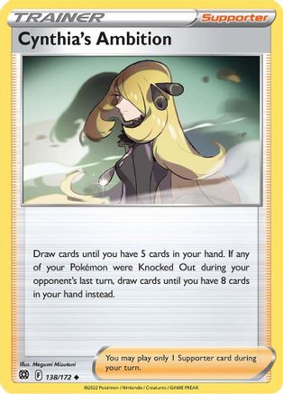 Cynthia's Ambition 138/172 - Brilliant Stars - Premium Pokemon Single from Nintendo - Just $0.25! Shop now at Game Crave Tournament Store