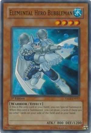 Elemental HERO Bubbleman (YSDJ-EN017) - Starter Deck: Jaden Yuki Unlimited - Premium Yugioh Single from Konami - Just $0.96! Shop now at Game Crave Tournament Store