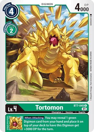 Tortomon (BT7-045) - Next Adventure - Premium Digimon Single from Bandai - Just $0.25! Shop now at Game Crave Tournament Store