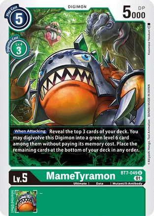 MameTyramon (BT7-049) - Next Adventure - Premium Digimon Single from Bandai - Just $0.25! Shop now at Game Crave Tournament Store