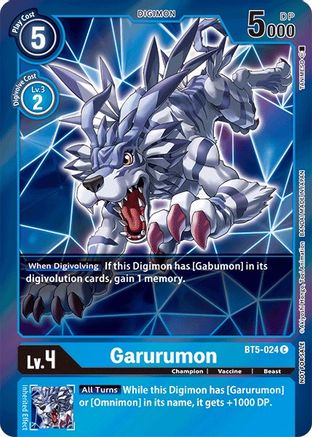 Garurumon (Event Pack 2) (BT5-024) - Battle of Omni Foil - Premium Digimon Single from Bandai - Just $4.71! Shop now at Game Crave Tournament Store