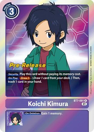 Koichi Kimura (BT7-091) - Next Adventure Pre-Release Cards Foil - Premium Digimon Single from Bandai - Just $1.21! Shop now at Game Crave Tournament Store