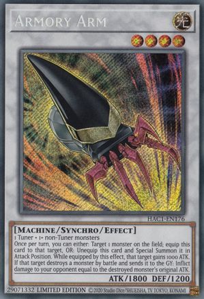 Armory Arm (HAC1-EN176) - Hidden Arsenal: Chapter 1 Limited - Premium Yugioh Single from Konami - Just $4.32! Shop now at Game Crave Tournament Store
