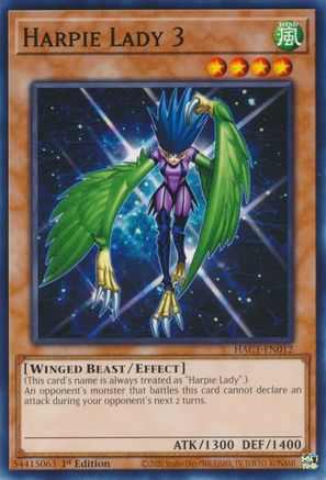 Harpie Lady 3 (HAC1-EN012) - Hidden Arsenal: Chapter 1 1st Edition - Premium Yugioh Single from Konami - Just $0.25! Shop now at Game Crave Tournament Store