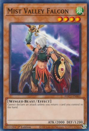Mist Valley Falcon (HAC1-EN061) - Hidden Arsenal: Chapter 1 1st Edition - Premium Yugioh Single from Konami - Just $0.25! Shop now at Game Crave Tournament Store