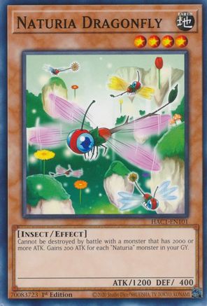 Naturia Dragonfly (HAC1-EN101) - Hidden Arsenal: Chapter 1 1st Edition - Premium Yugioh Single from Konami - Just $0.25! Shop now at Game Crave Tournament Store