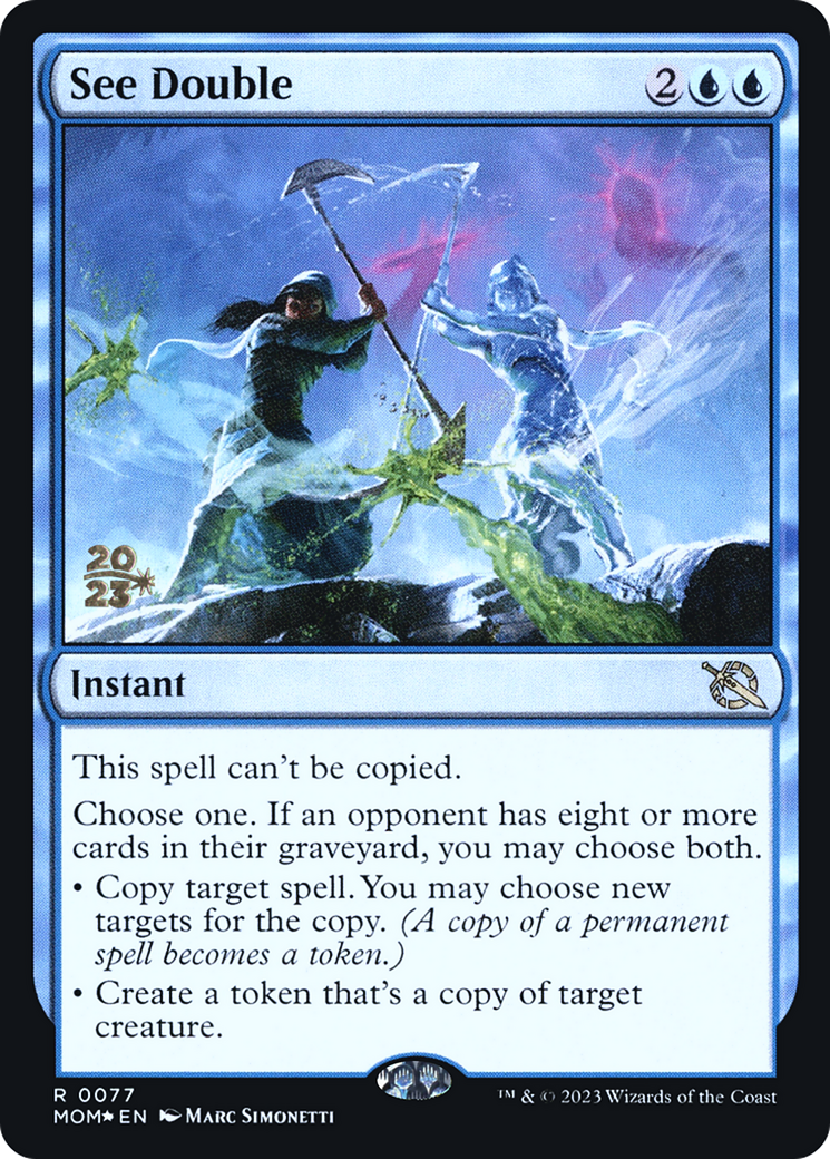 See Double (PMOM-77S) - March of the Machine Promos Foil - Premium MTG Single from Wizards of the Coast - Just $0.39! Shop now at Game Crave Tournament Store
