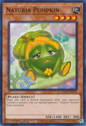 Naturia Pumpkin (HAC1-EN117) - Hidden Arsenal: Chapter 1 1st Edition - Premium Yugioh Single from Konami - Just $0.25! Shop now at Game Crave Tournament Store