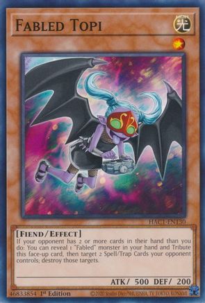 Fabled Topi (HAC1-EN130) - Hidden Arsenal: Chapter 1 1st Edition - Premium Yugioh Single from Konami - Just $0.25! Shop now at Game Crave Tournament Store